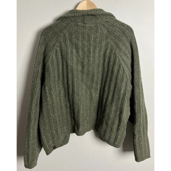 Lululemon Cardigan M/L Twin Rib Sweater Wrap Olive Green LW3FHLS Women’s - Picture 2 of 5